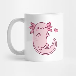 Cute Pink Axolotl Doodle Mug